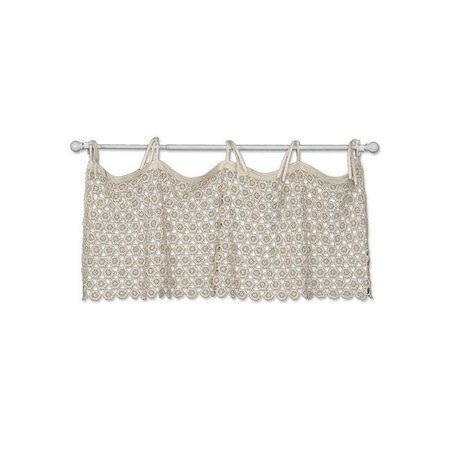 HERITAGE LACE Heritage Lace CEP-4516NA 45 x 16 in. Crochet Envy Pearl Valance; Natural CEP-4516NA